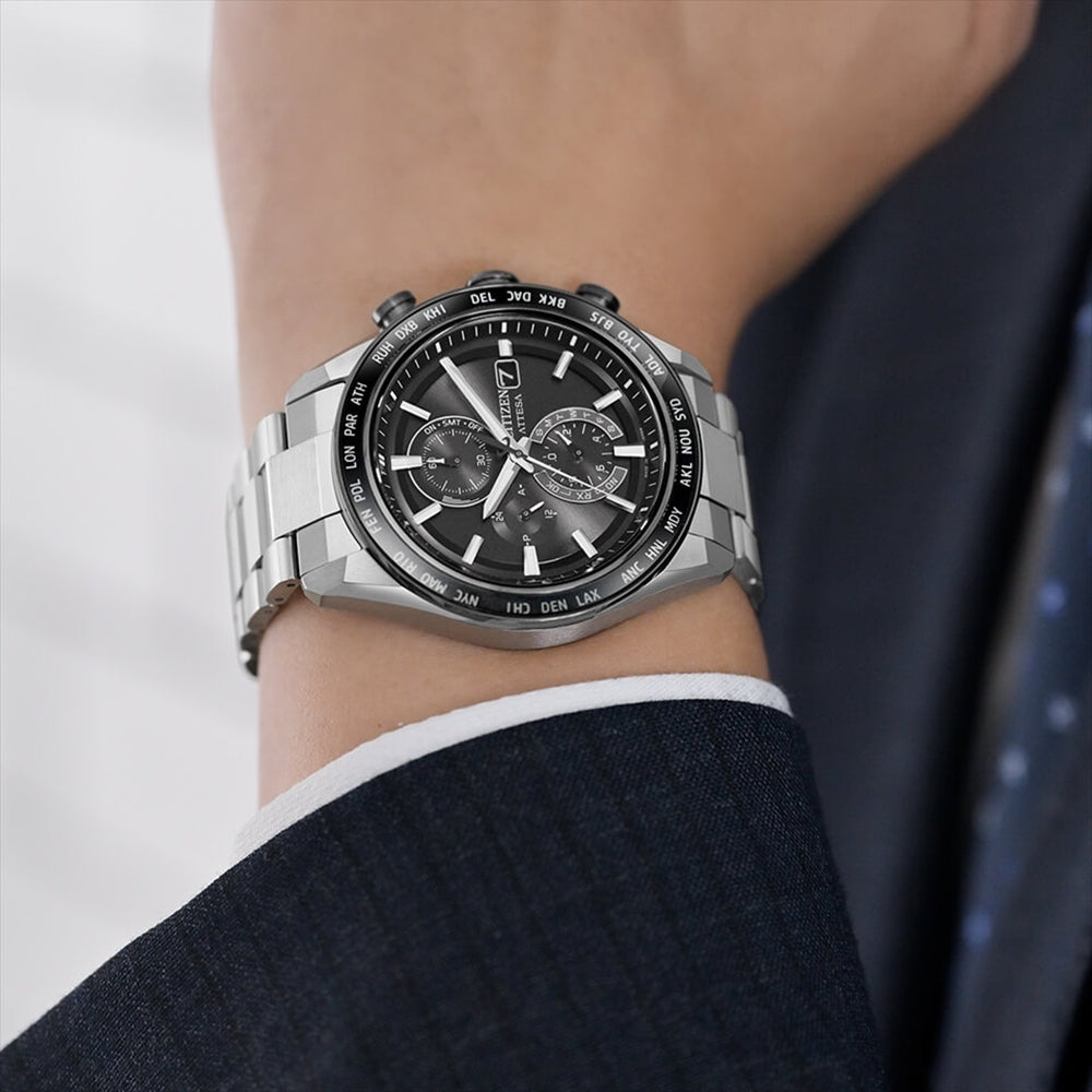 CITIZEN ATTESA ACT Line AT8295-56E ブラックチタンシリーズ アテッサ