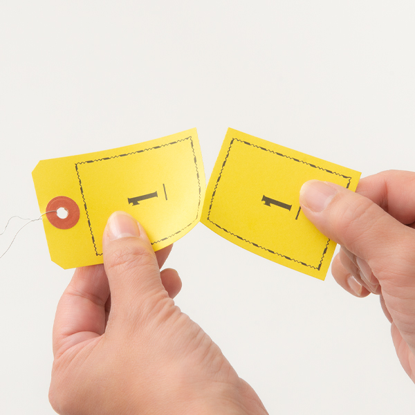 ニューペーパークロークチケット 袋無 1000枚入り（10色×100枚）荷札 1