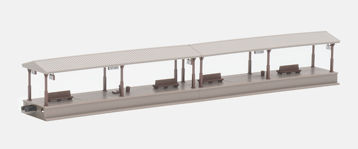 島式ホーム（ローカル型）屋根付延長部｜製品情報｜製品検索｜鉄道模型