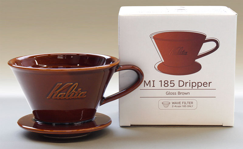 Kalita カリタ MI185 ウェーブドリッパー グロスブラウン 2-4cup用