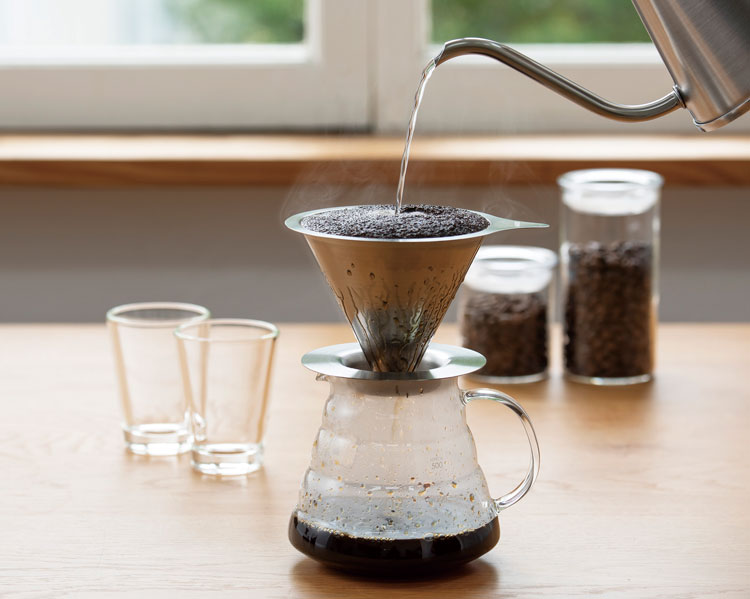 HARIO ハリオ ダブルメッシュメタルドリッパー シルバー 1～4杯用 DMD