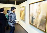 退職後 絵画創作に没頭、6日から個展 前美馬署副署長福井さん 油絵