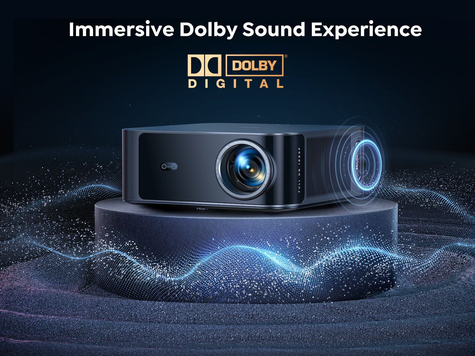 1500 ANSI/Netflix-Licensed/36W Dolby Audio] Smart-Projector with