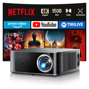 1500 ANSI/Netflix-Licensed/36W Dolby Audio] Smart-Projector with