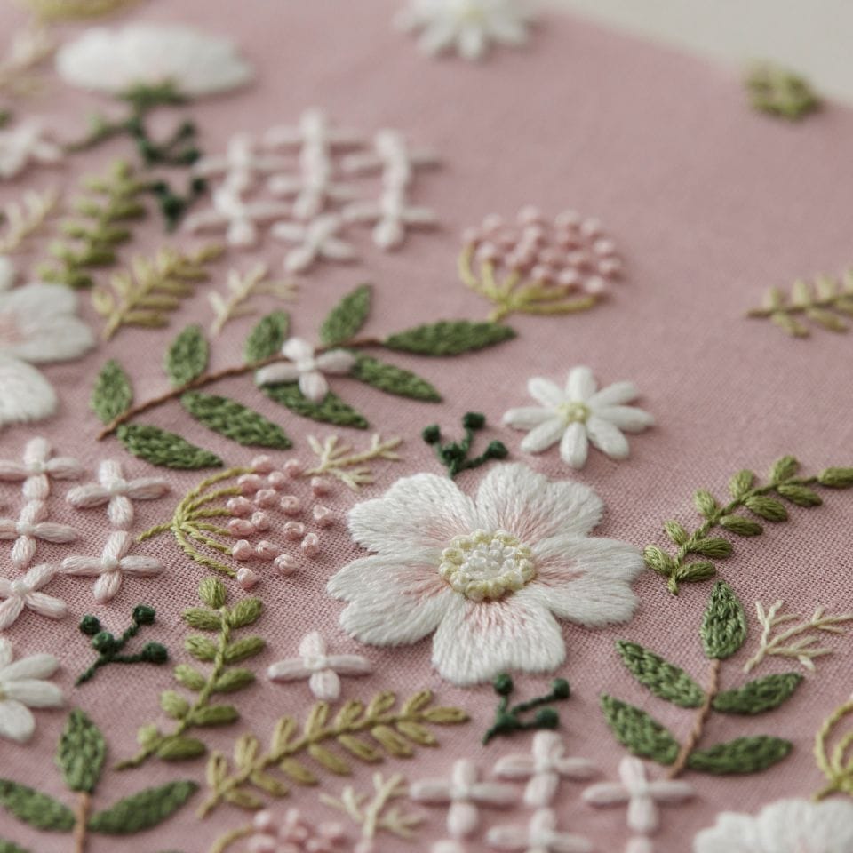 yulaさんの刺繍パネル〈シングルローズガーデン〉: キット｜手づくり