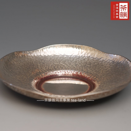 品味茶道具金谷五郎三郎造搥目梅形純銀茶托五客已售_大院裡| 茶韻普洱