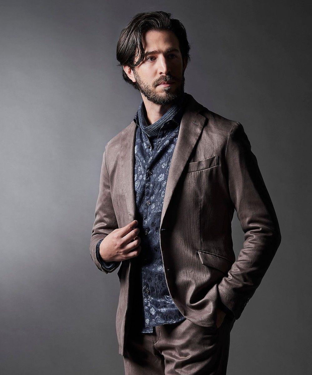 NICOLE - KOMASUEDE（コマスエード）2Bジャケット ダークブラウン