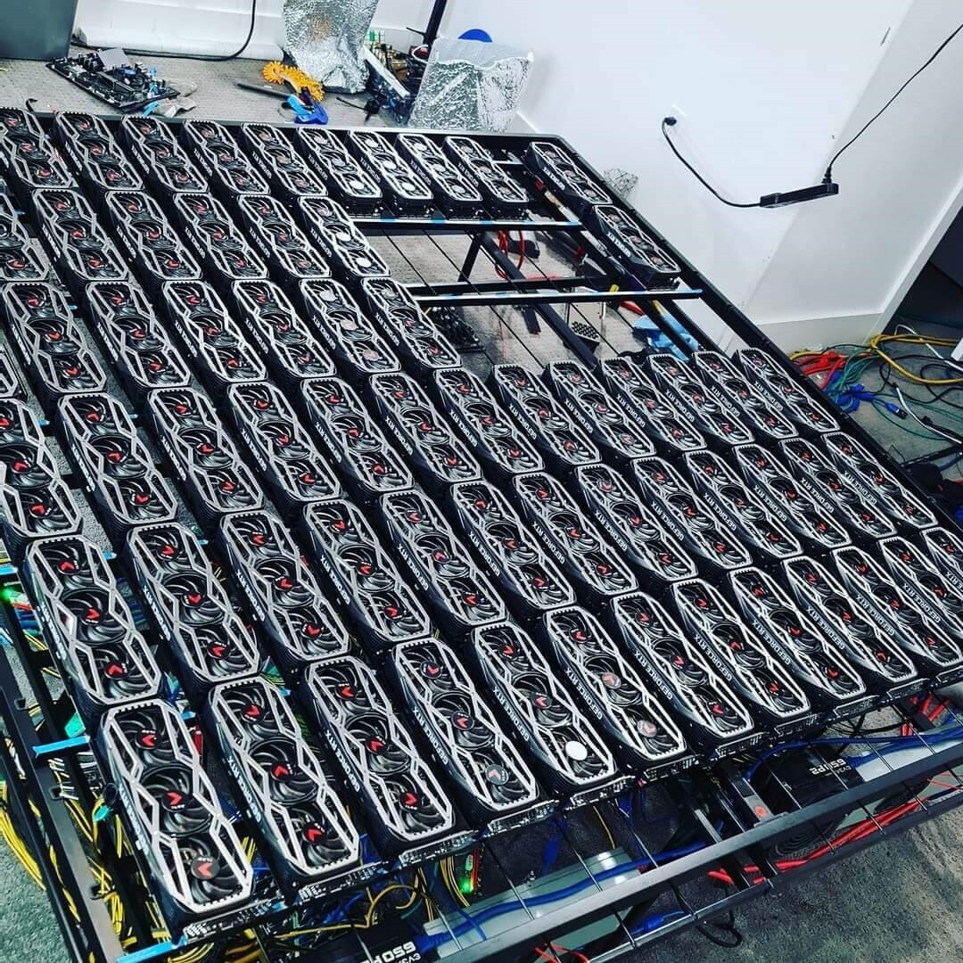 Ethereum Mining Farm with 78 RTX 3080 Graphics Cards Spotted