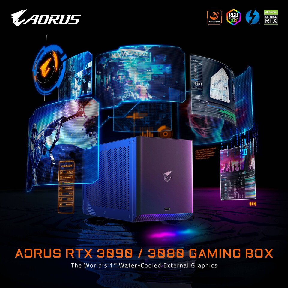 GIGABYTE Launches AORUS RTX 3090 and RTX 3080 GAMING BOX eGPUs