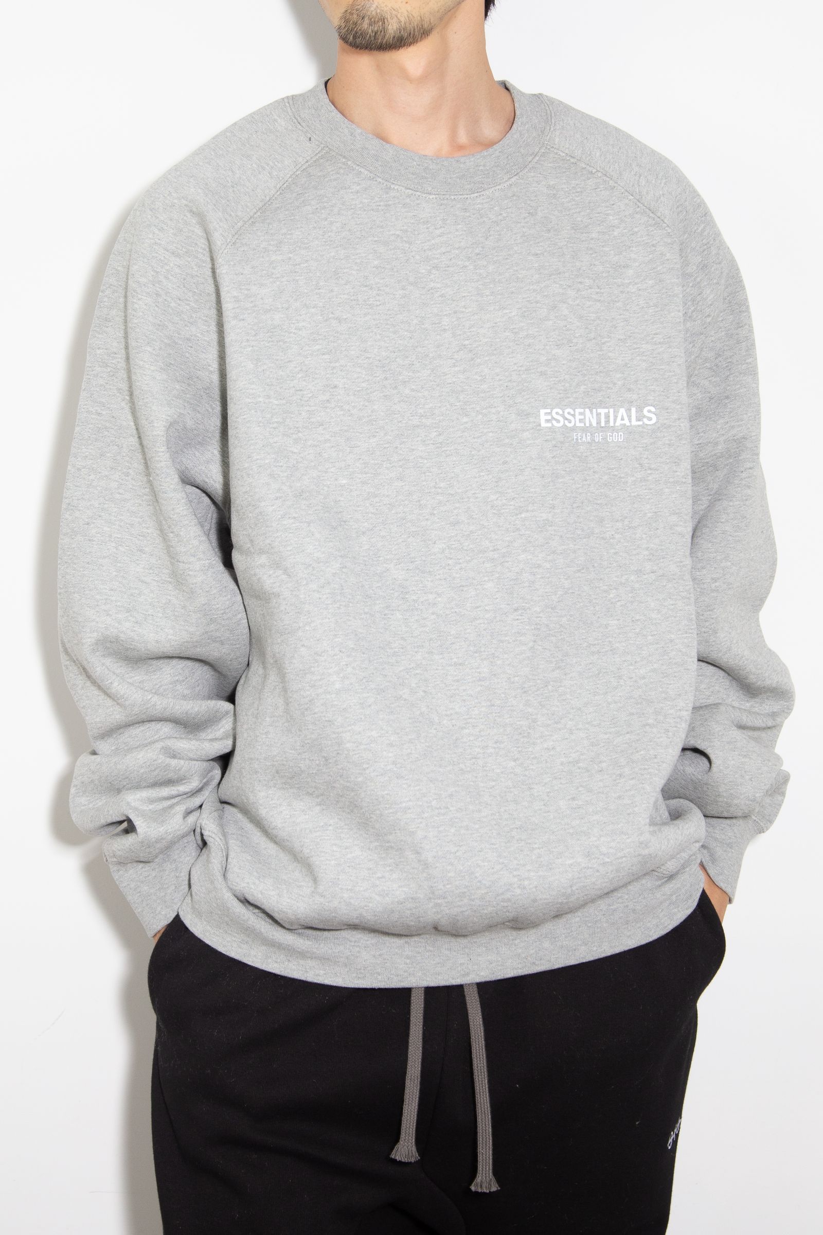 FOG ESSENTIALS - 21FW 1POINT LOGO CREW SWEAT SHIRTS / ヘザー