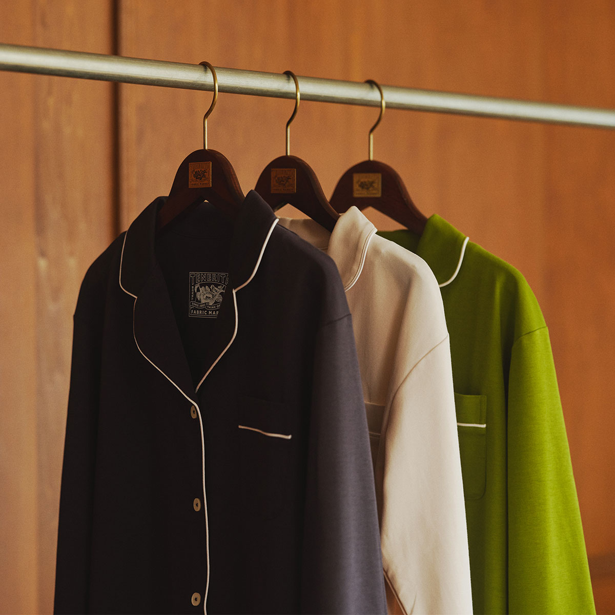 80/1ダブルジャージ レディースパジャマ(38(M) リーフグリーン