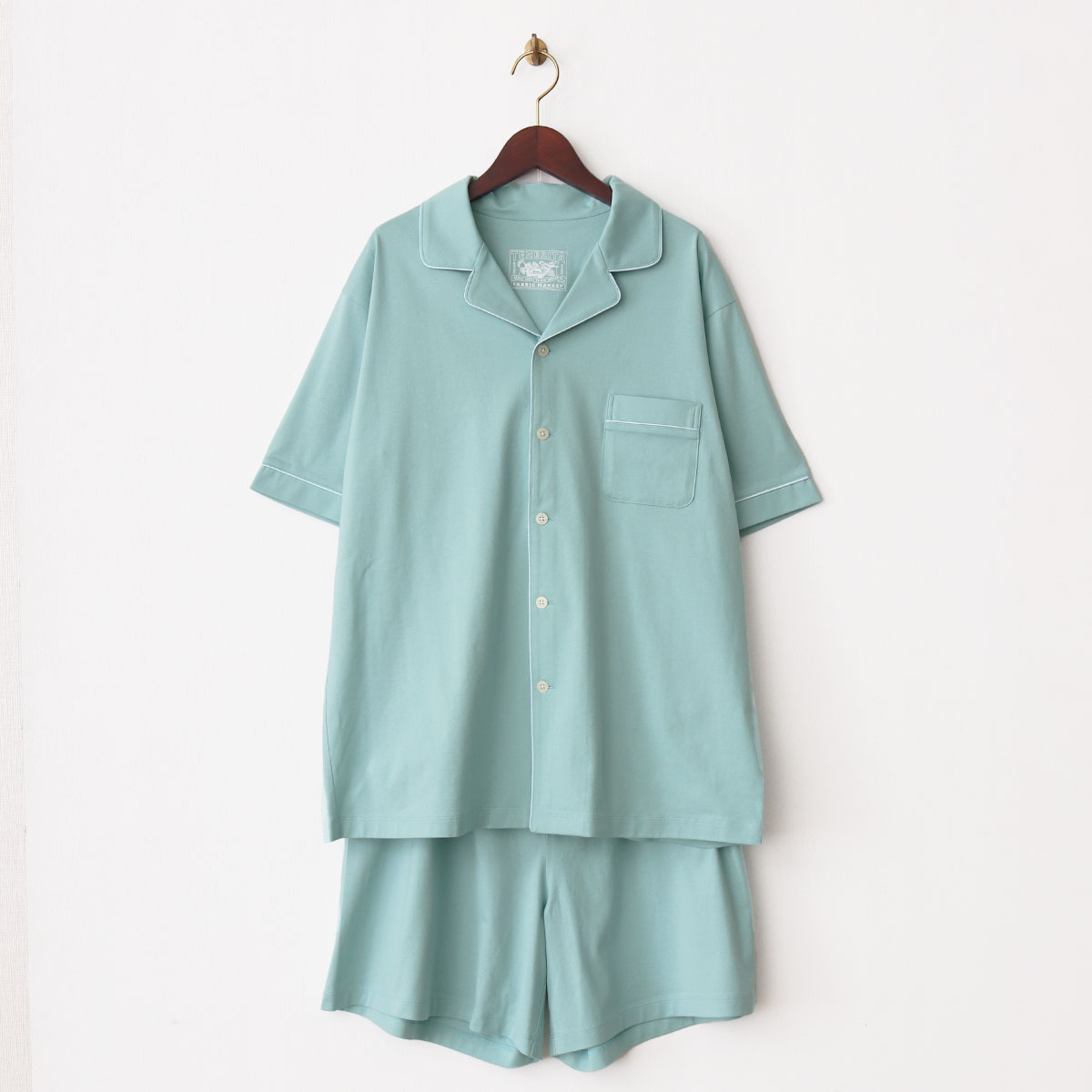 プレーンジャージパジャマ半袖ハーフパンツ(1 アイスグリーン): ウェア