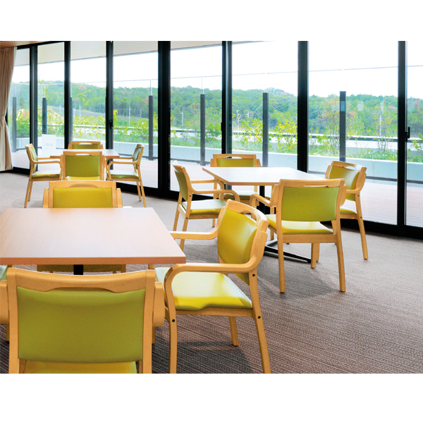 アロエW 木製椅子 施設介護椅子 クレス（CRES）｜店舗家具ピースワーク