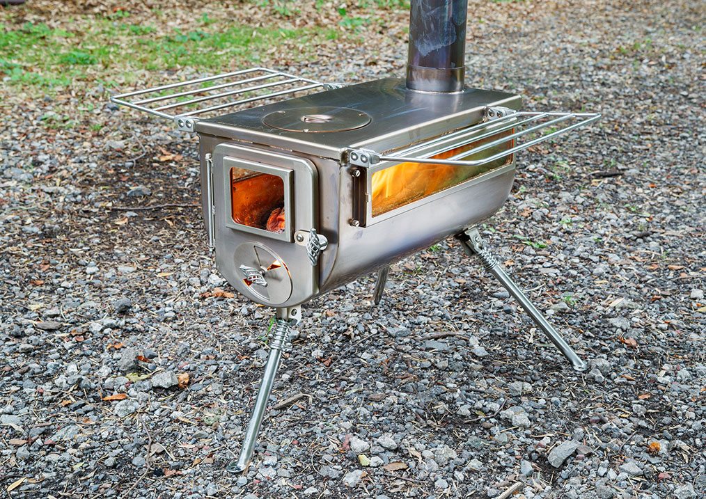 ウッドストーブサイドヴューMサイズ ケース付き2点セット｜tent-Mark