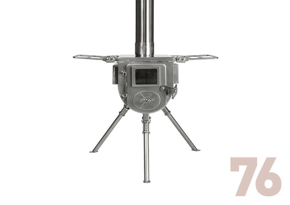 Wood stove side view M（Φ76㎜） ケース付き2点セット｜TAKIBI