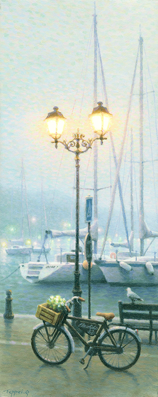 その朝、南仏の港は霧につつまれていた―― | 新作版画案内 | Teppei.Net