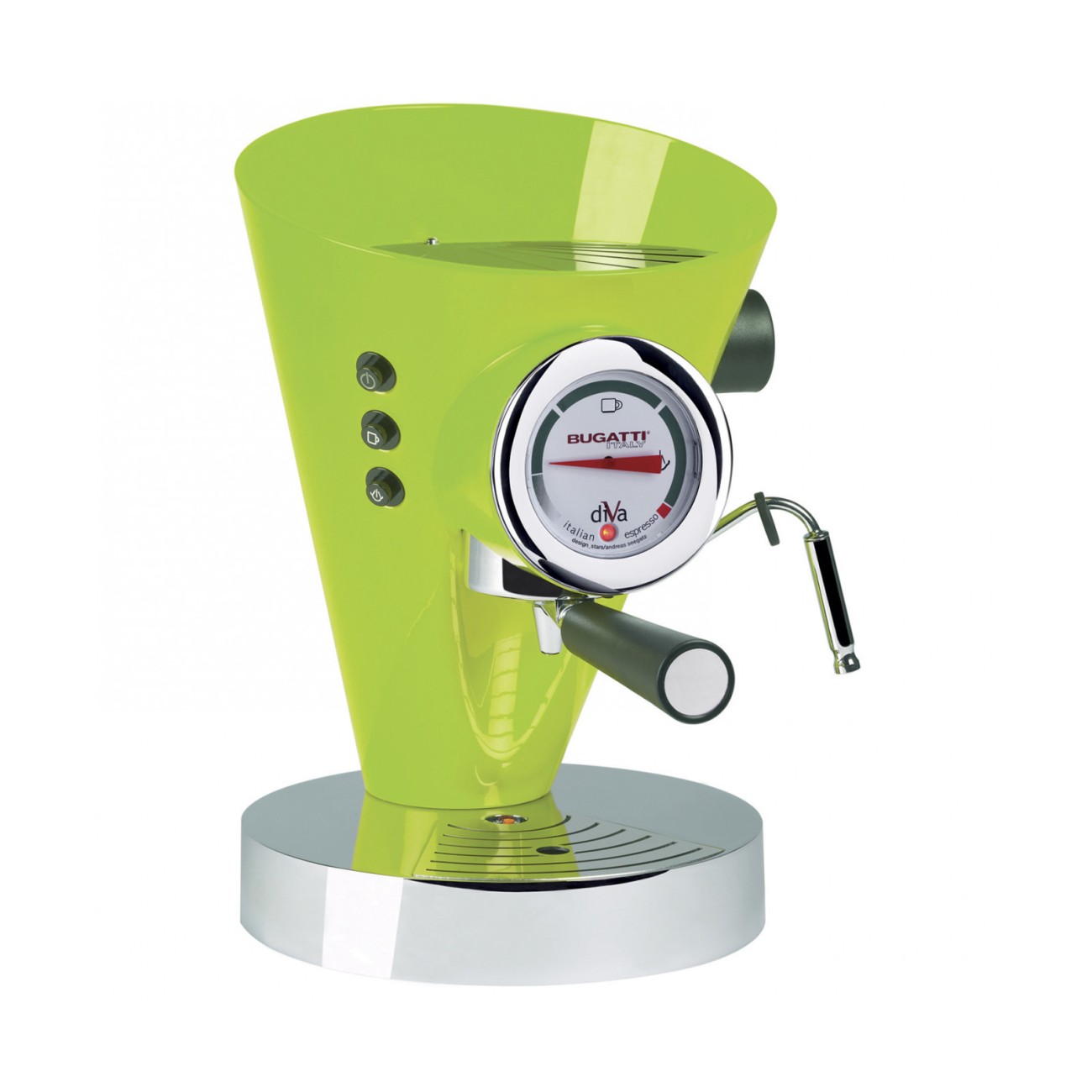 Bugatti Diva Espresso Coffee Machine Apple Green Glossy