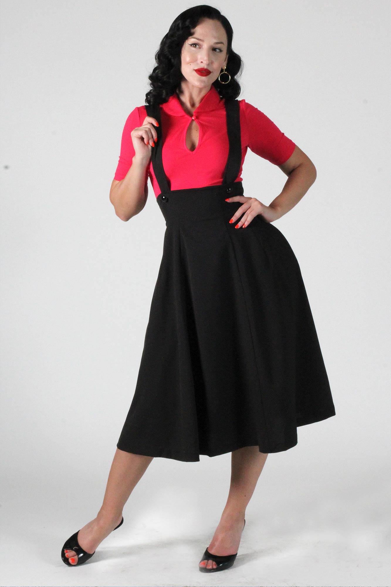 スカート HOUGA pajama jumper skirt black スカート HOUGA pajama