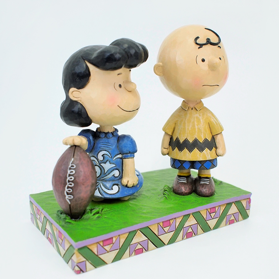 JIM SHORE】フィギュア ルーシー＆チャーリーブラウン -Never Give Up