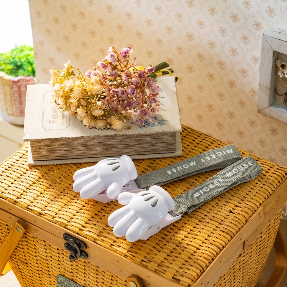 ブランケットクリップ グレー ミッキーマウス ｜ベビー・赤ちゃん向け