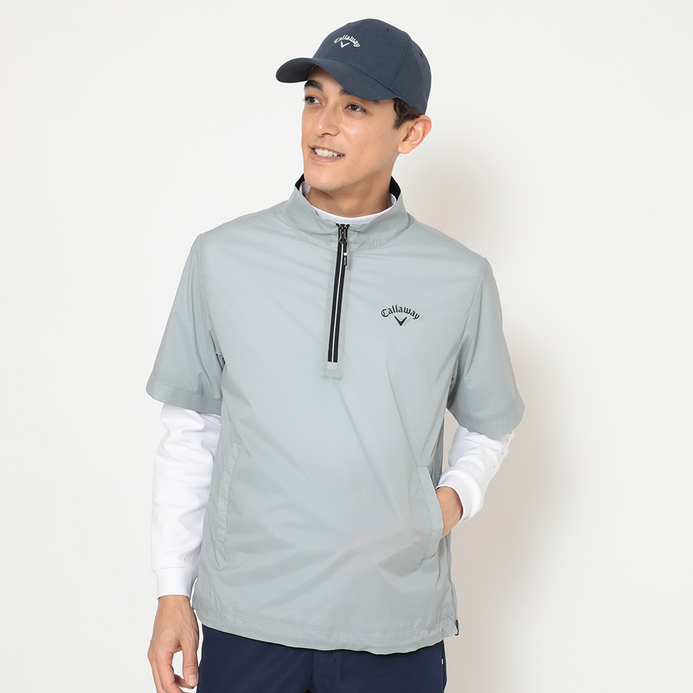 メンズストレッチミニリップ ハーフジップ ブルゾン M→LL | 商品詳細