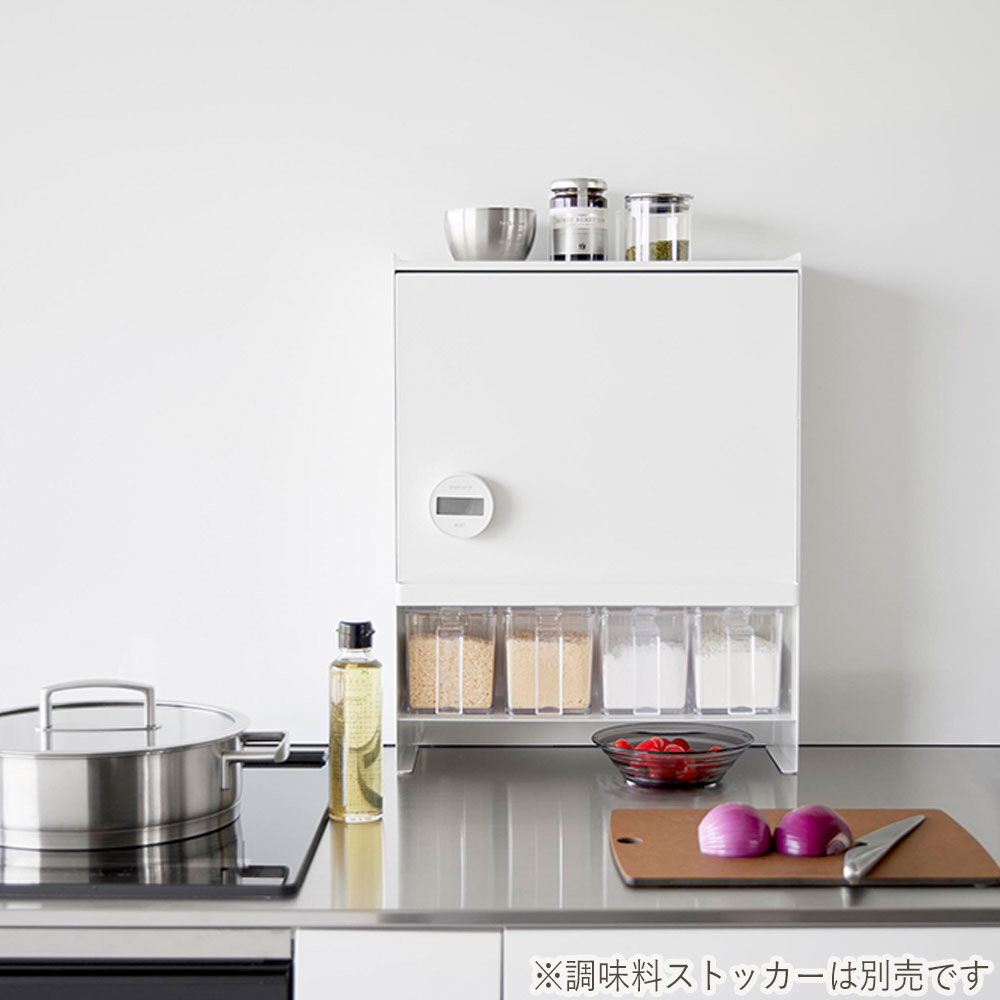 tower＞前が開く 隠せる調味料ラック タワー （ホワイト） | 商品詳細