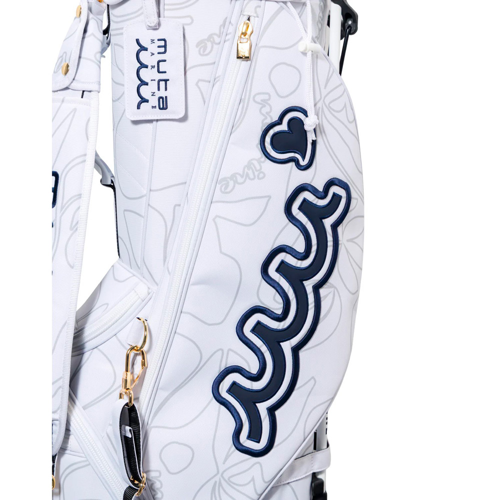 スタンドキャディバッグ＆ヘッドカバーセット（フローラル・ホワイト