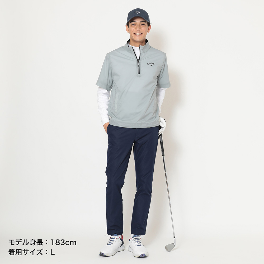 メンズストレッチミニリップ ハーフジップ ブルゾン M→LL | 商品詳細