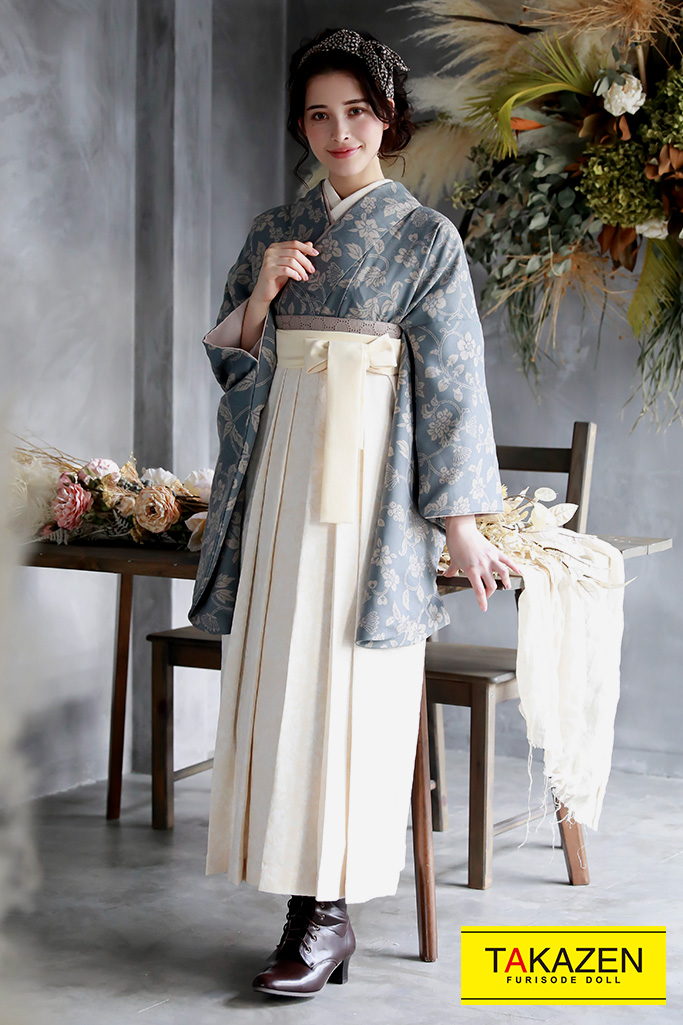 くすみカラーガーリー くすみブルー/ダスティーカラー ボタニカル