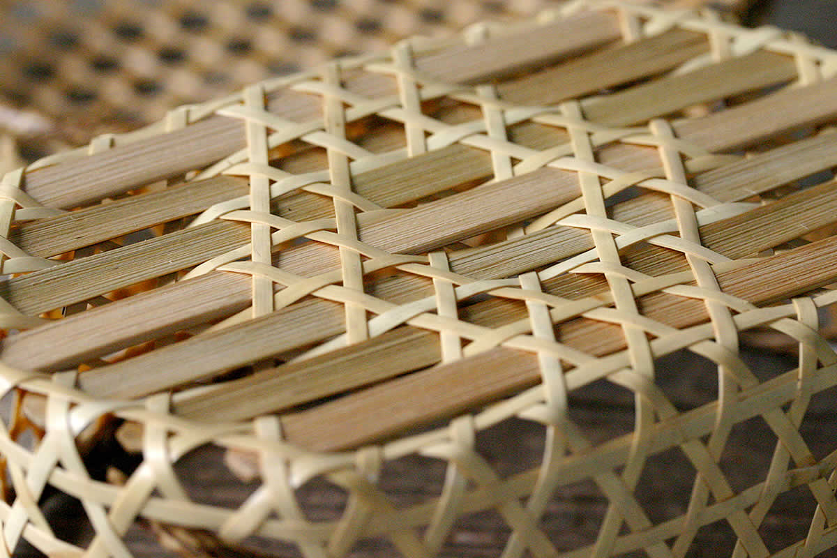 虎竹蓋付き六ツ目かご | 虎斑竹専門店 竹虎