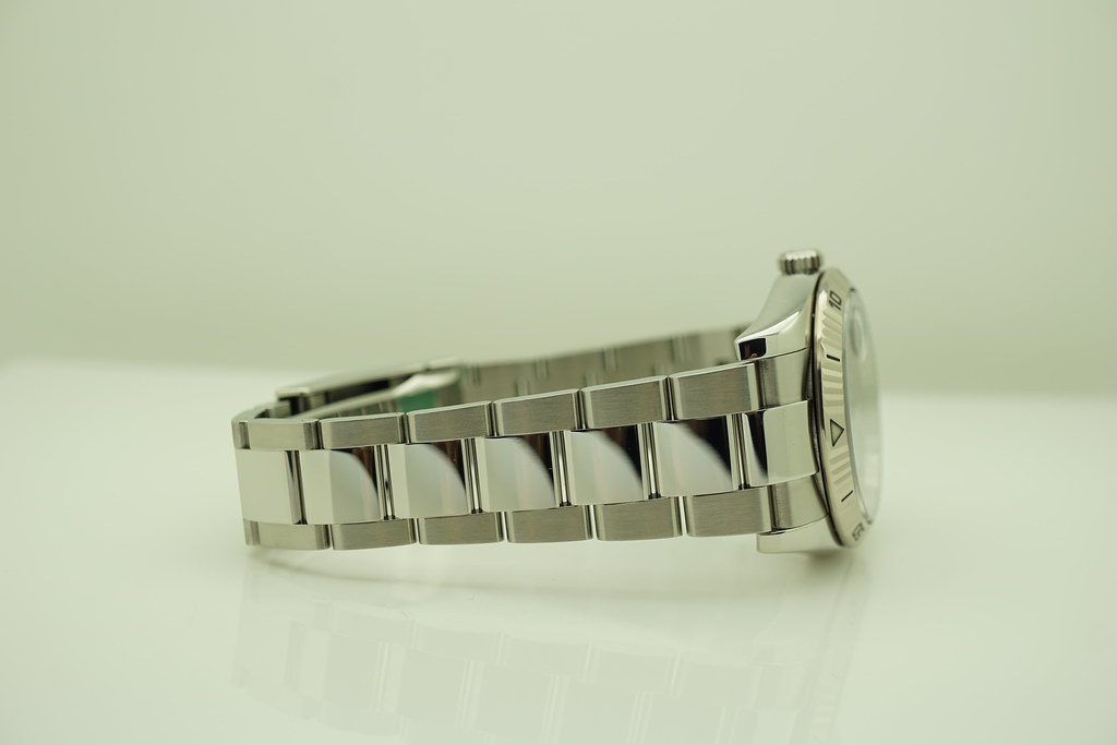 Rolex 116264 DJ TURN-O-GRAPH 18K WG BEZEL BLACK DIAL SERVICED