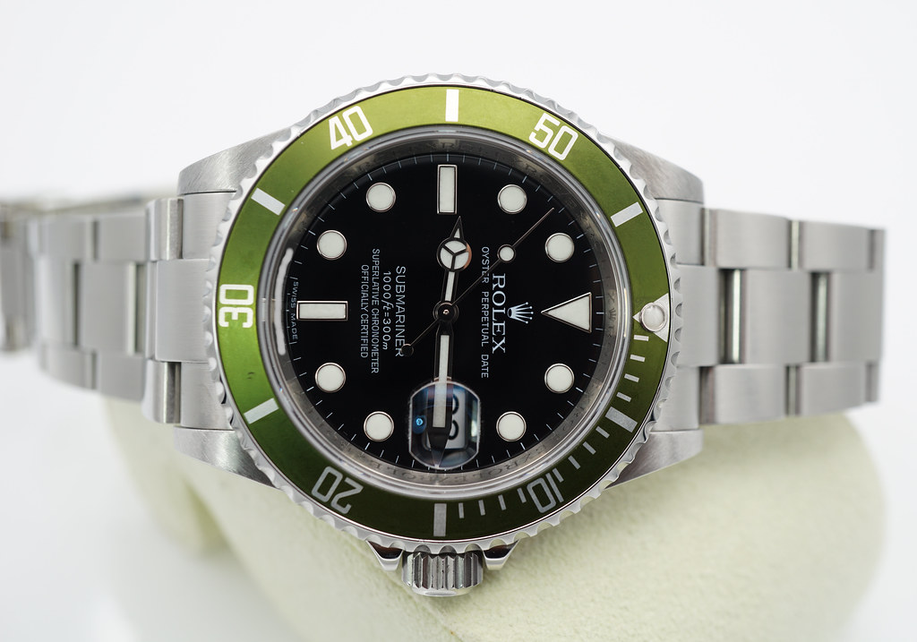Rolex 16610LV SUBMARINER LIME GREEN BEZEL 50th ANNIVERSARY V