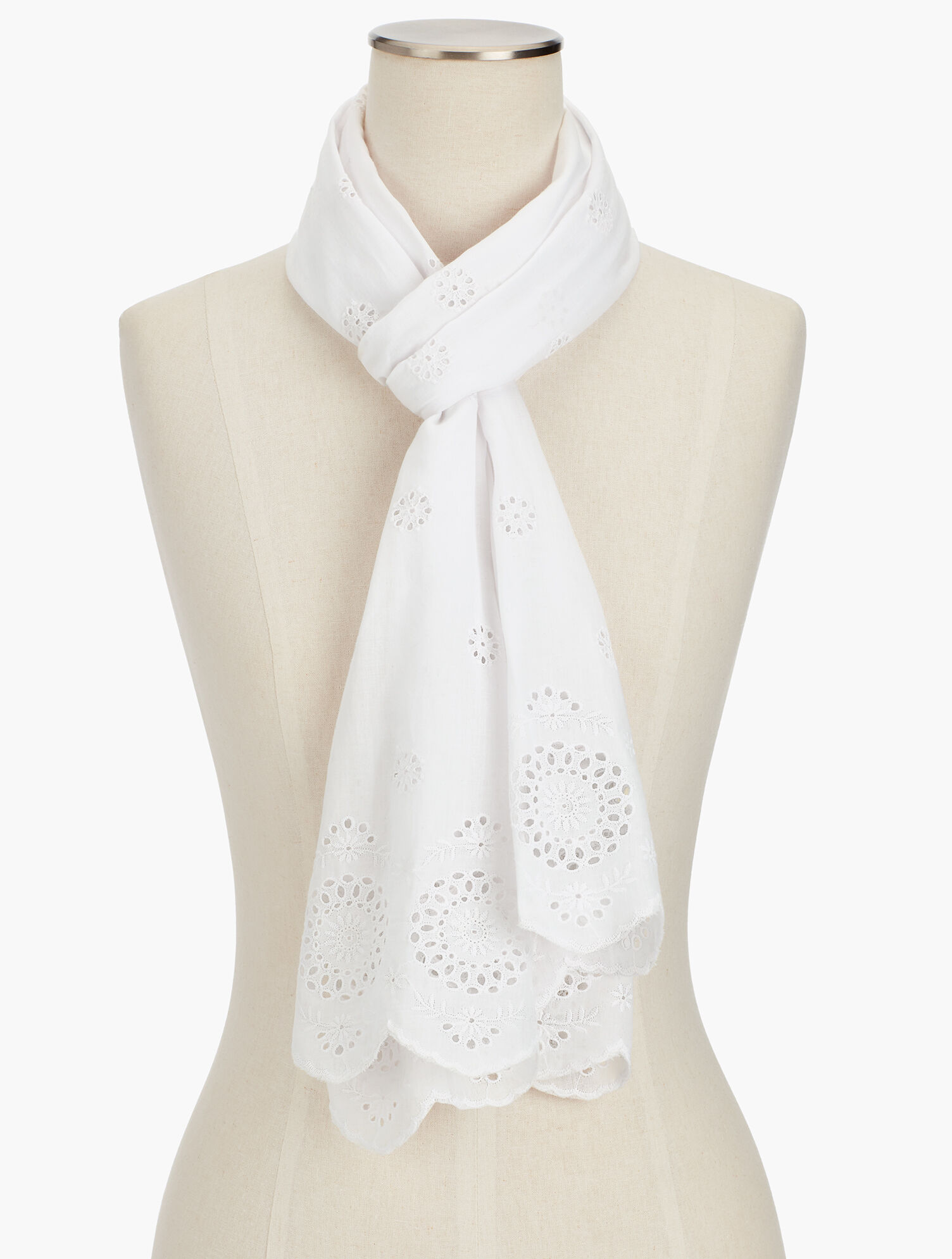 Embroidered Eyelet Scarf | Talbots