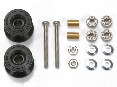 タミヤ ミニ四駆特別企画 2段アルミローラーセット（13-12mm）ブラック