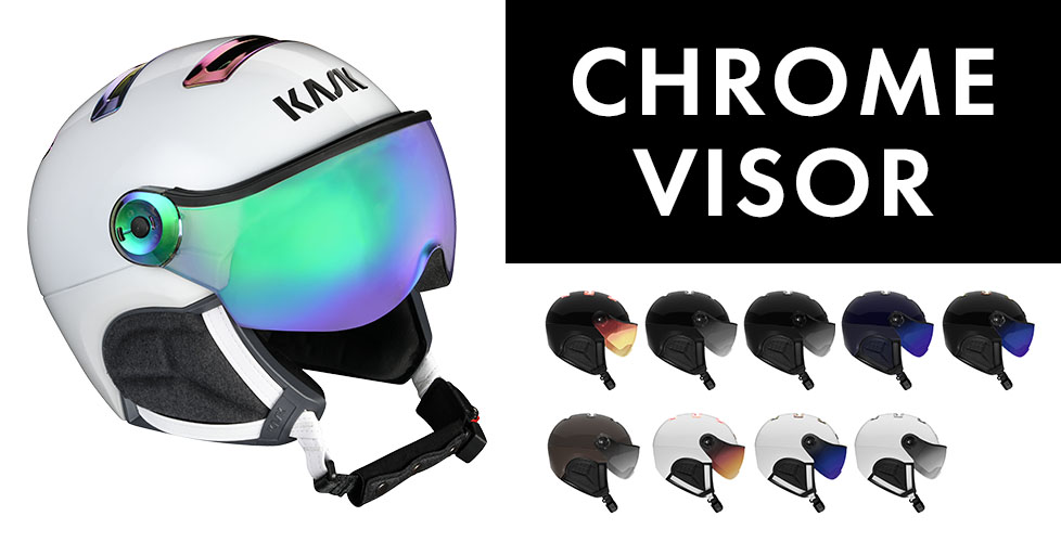 KASK スキー用ヘルメット ブラック 一体型ゴーグル付き レディース