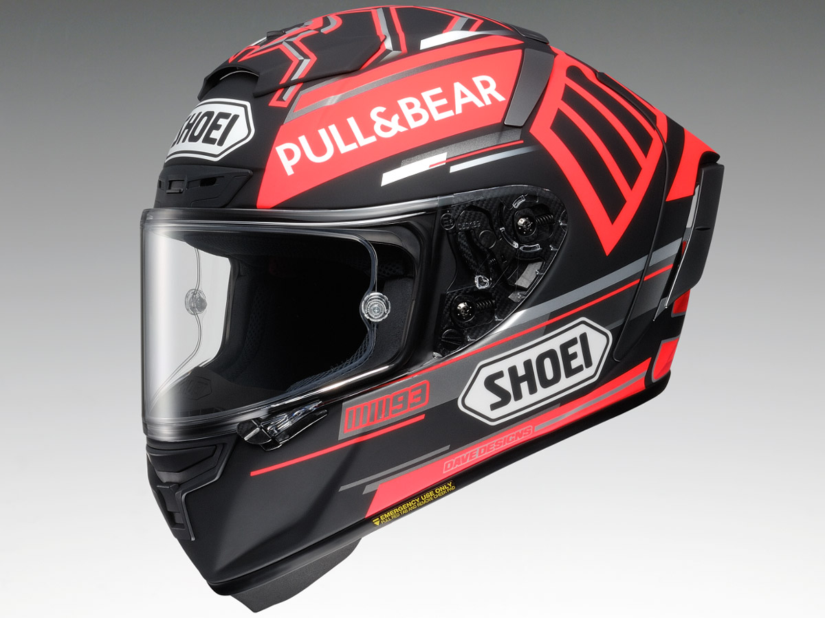 SHOEIのフラッグシップモデル・X-FourteenにレプリカモデルのMARQUEZ