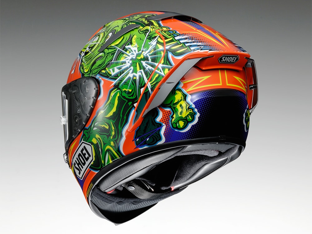 オレンジ×サイの強烈グラフィック！SHOEIの『X-Fourteen POWER RUSH