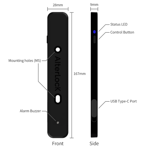 Alter Lock(アルターロック) 盗難防止アラーム&GPS追跡デバイス Gen3