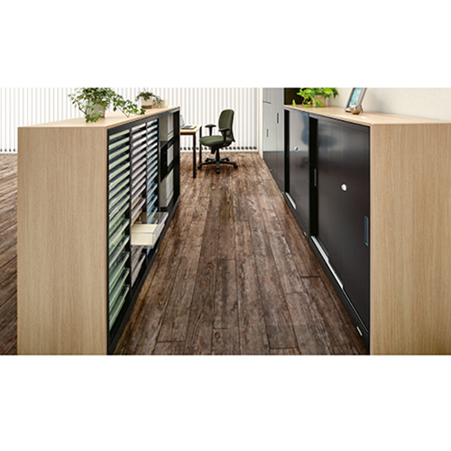 たのめーる】オカムラ VILLAGE VS収納 上置き専用両開き 幅800×奥行400