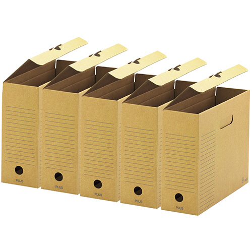 たのめーる】プラス ボックスファイル・フタ付 A4ヨコ 背幅100mm FL