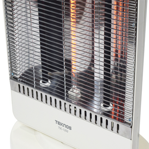 たのめーる】千住 TEKNOS コンビヒーター 3灯 1200W ホワイト TSC-1203