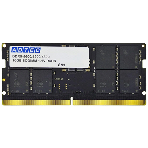 たのめーる】アドテック DDR5-5600 PC5-5600 262Pin SO-DIMM 16GB