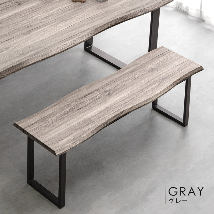 幅140］天然木 ダイニングベンチ 二人掛け ヴィンテージ調 北欧