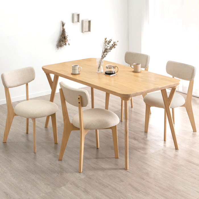 幅150] ダイニングテーブルセット 5点セット 4人掛け 天然木