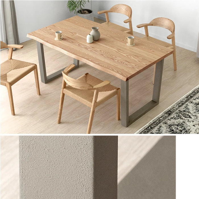 幅160］天然木 ダイニングテーブル 単品 4人掛け 長方形 木製 北欧 黒