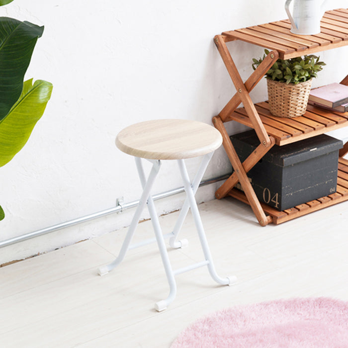 木目 折りたたみ スツール 完成品 折りたたみ コンパクト チェア 椅子