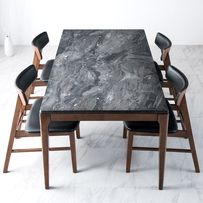 幅160cm] 大理石調 ダイニングテーブル 単品 4人掛け マーブル柄【超