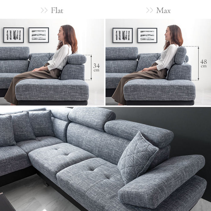 3人掛け 幅260cm カウチソファ L字 コーナーソファー モダンソファ