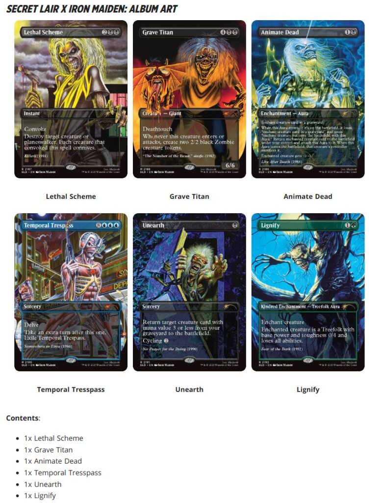 The MTG Secret Lair X Iron Maiden Collab Might Be The Laziest