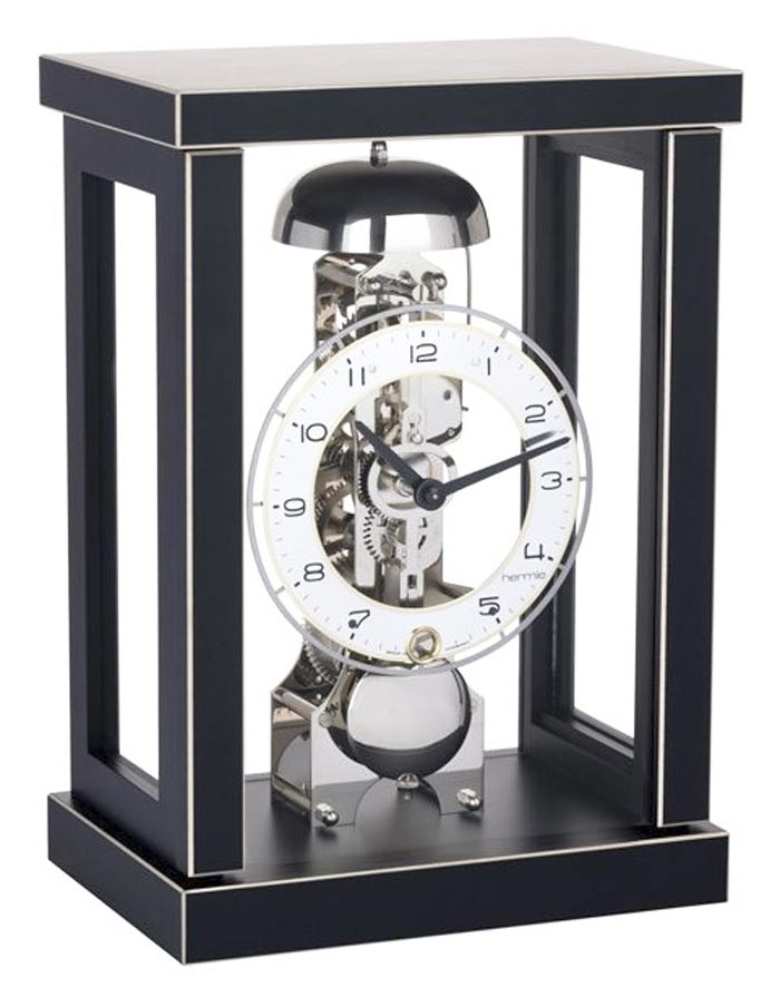 Hermle Brayden 23056-740791 Black Mantle Clock - The Clock Depot